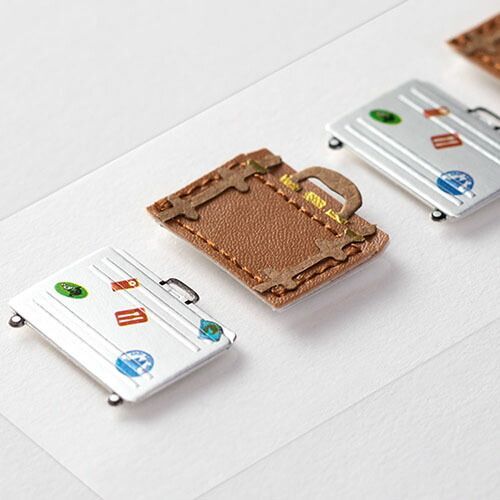  まとめ ミドリ シール PCミュージアム モチーフ トランク柄 82419 スタンプ 印鑑 印章 スタンプ