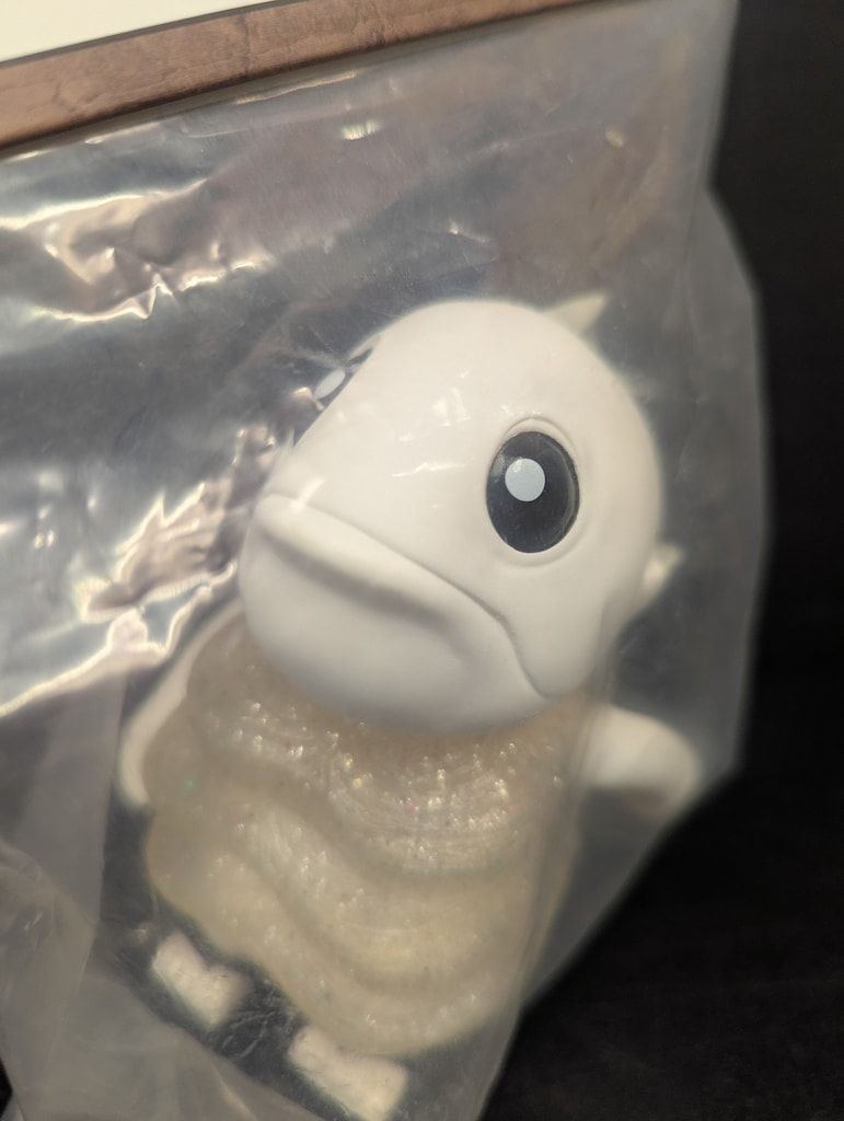 豆もやし社長 豆もやし水産 マグロ先輩 MILK限定/白/クリアラメ