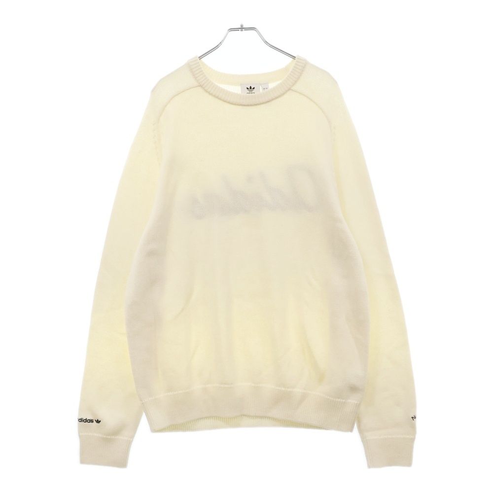 adidas × NOAH / ニット・セーター(厚手)/XXL/コットン/CRM/HI2931 adidas (アディダス) ×NOAH ノア バックロゴ刺繍ローゲージニット