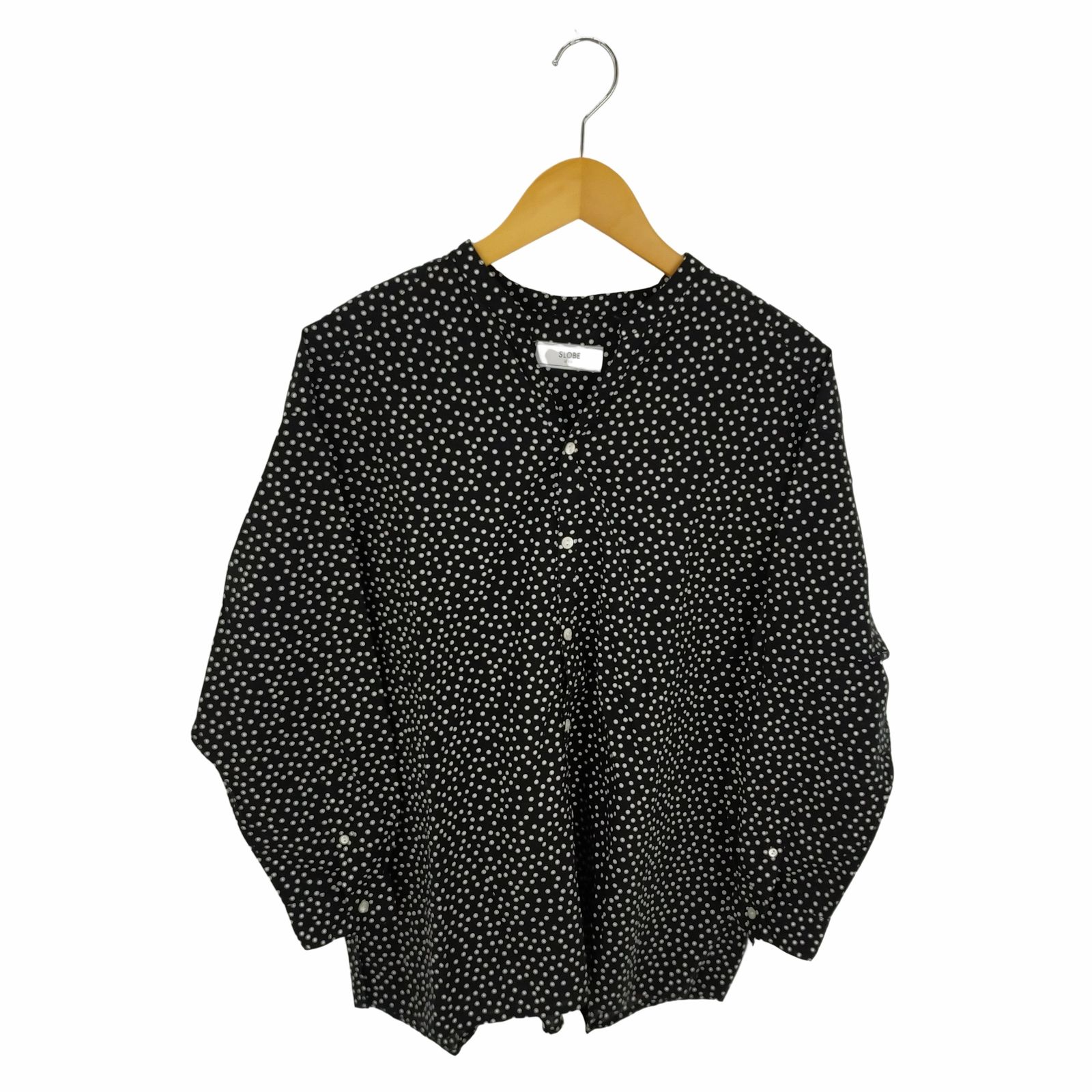 SLOBE IENA(IENA SLOBE)◆24SS/ドットシャーリングブラウス/FREE/ポリエステル/CRM/ドット/ SLOBE IENA（スローブイエナ）の「ドットシャーリングワンピース