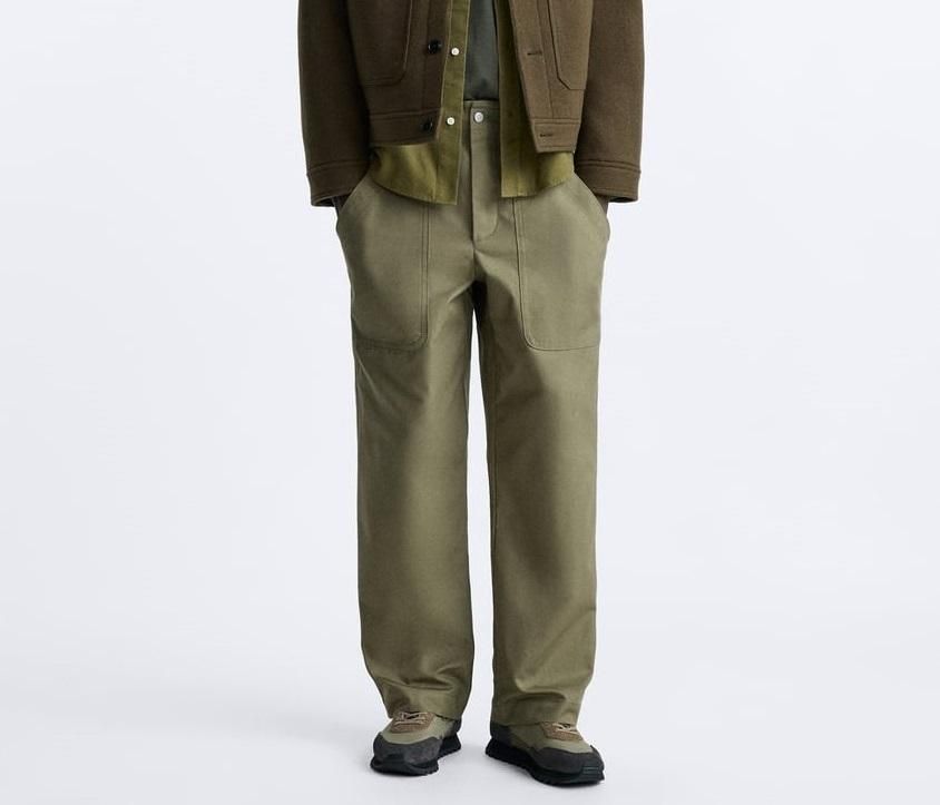 【雷市場（ポンジャン）商品韓国直送】ZARA(ザラ) 起源 カーペンター パンツ 44 （ 34 サイズ 出品 新品