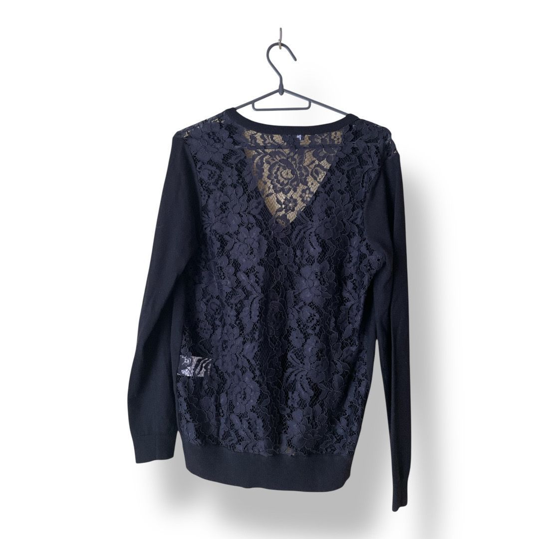 【ほぼ新品未使用】Theory セオリー ニット 薄手 ブラック Lサイズ Theory セオリー バッククロス ニット カットソー Tシャツ