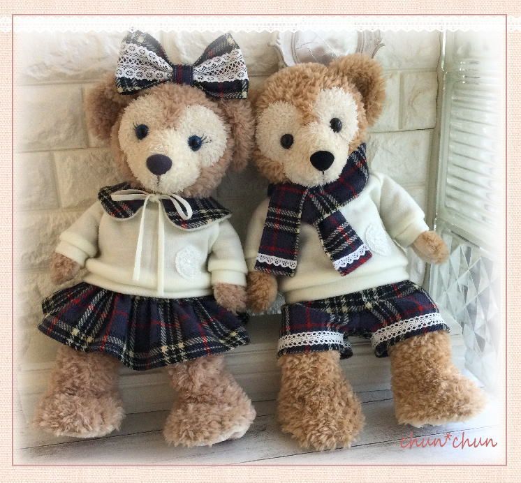 ダッフィ&シェリーメイ　ぬいぐるみ　ペアコスチューム ダッフィー&シェリーメイ♡ペアコスチューム〈43cm・S