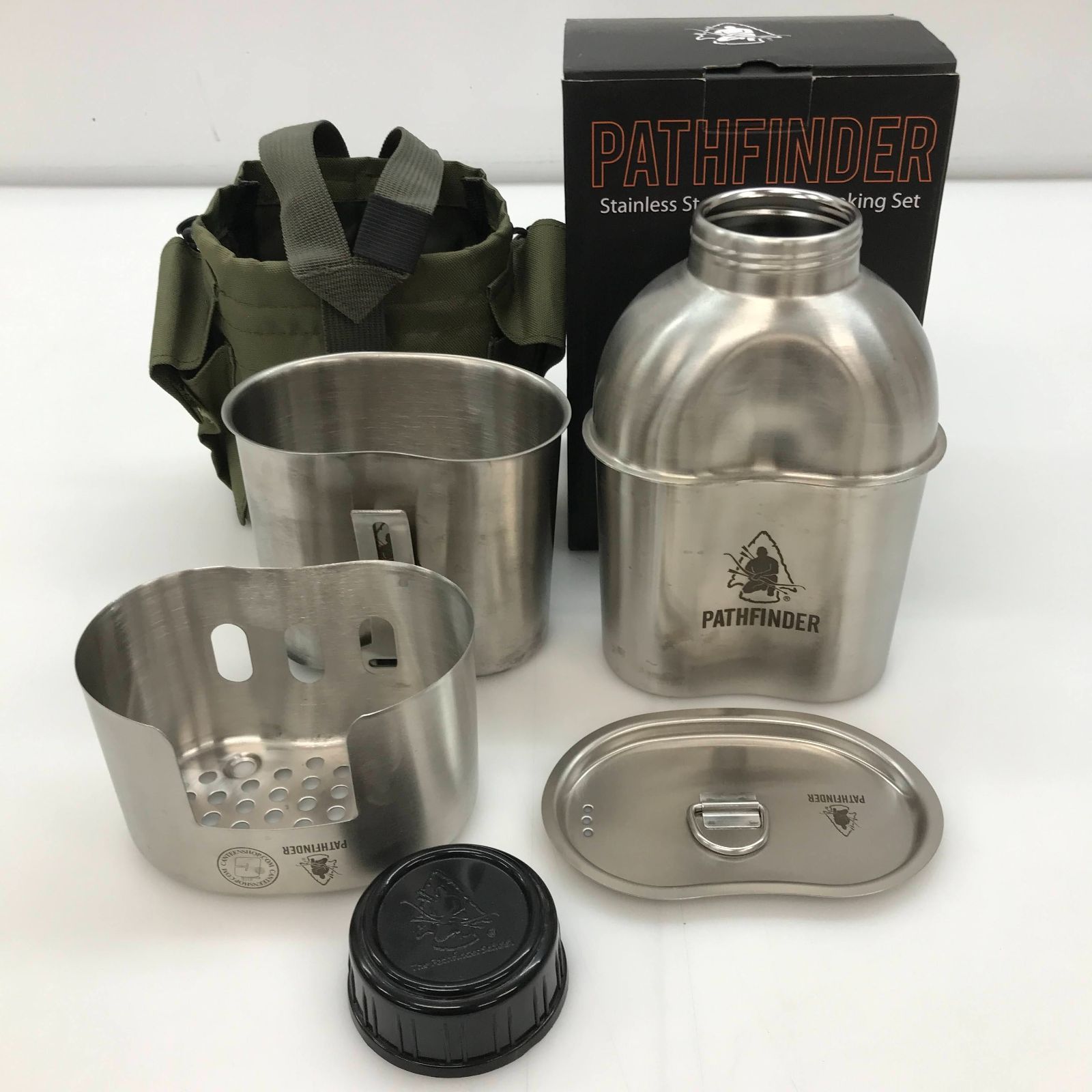 05m 1054 【キャンプ用品】 PATHFINDER Stainless Steel Canteen