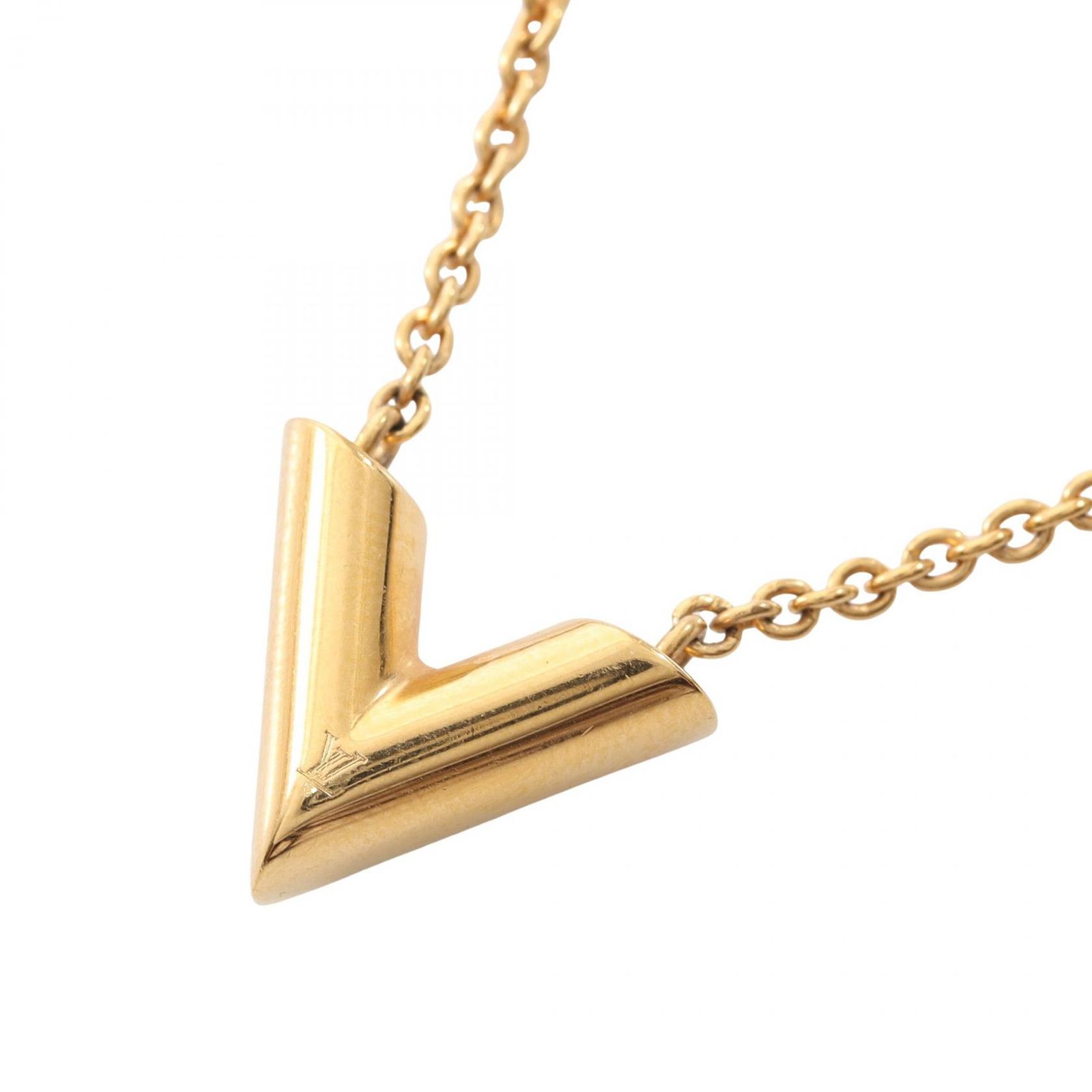 ルイ ヴィトン LOUIS VUITTON ネックレス エセンシャルV M61083 GP ゴールドメッキ ネックレス レディース Used A