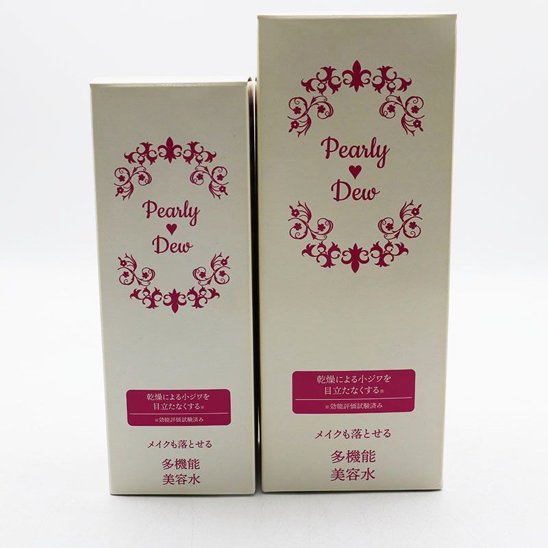 新品未開封 パーリーデュー 潤いつるピカ メイクも落とせるふきとり美容水 550ml・250ml セット CR6-12-35-01
