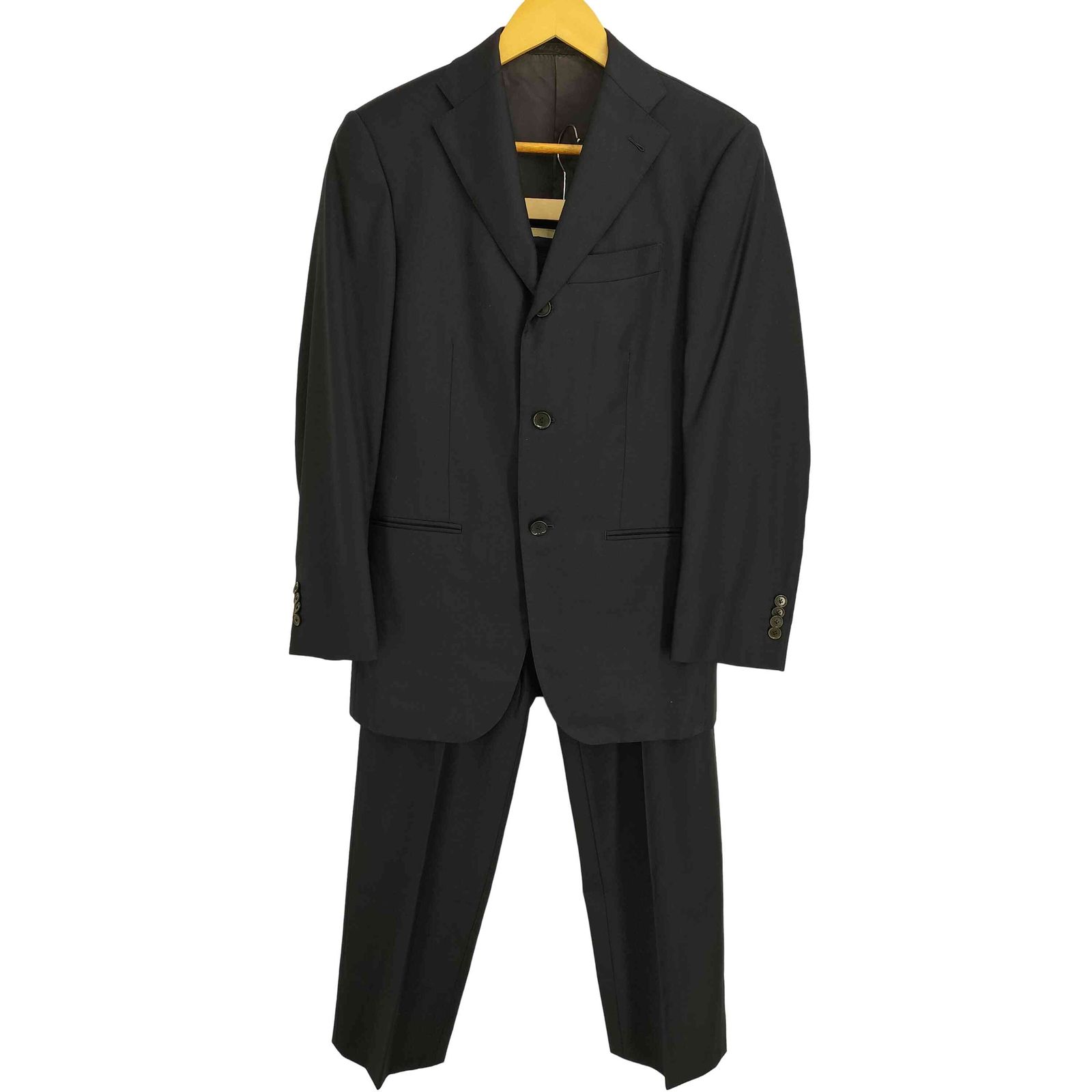美品 SHIPSシップス イタリア製Valditaro生地スーツ50黒☆J24490 美品 SHIPSシップス イタリア製Valditaro生地スーツ50黒☆J24490
