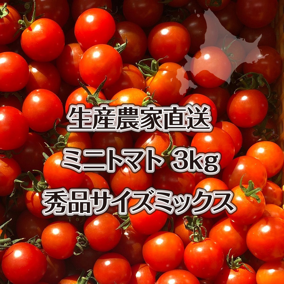 北海道産 ミニトマト 3kg 箱入 生産農家直送 正規品 - メルカリ