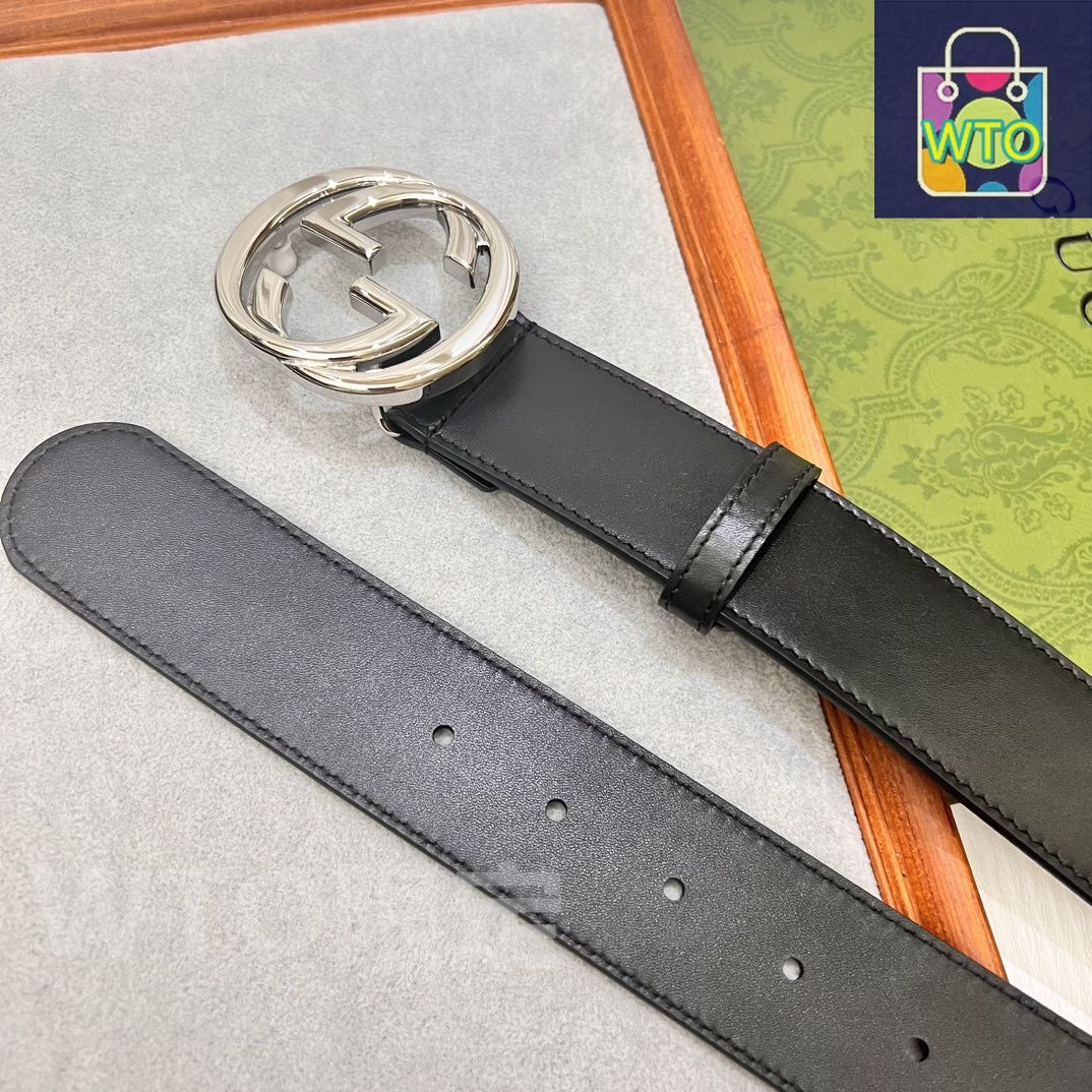 今日特価】Gucci 2024 年式 3.8cm 幅 輸入生地 & 本革ベルト