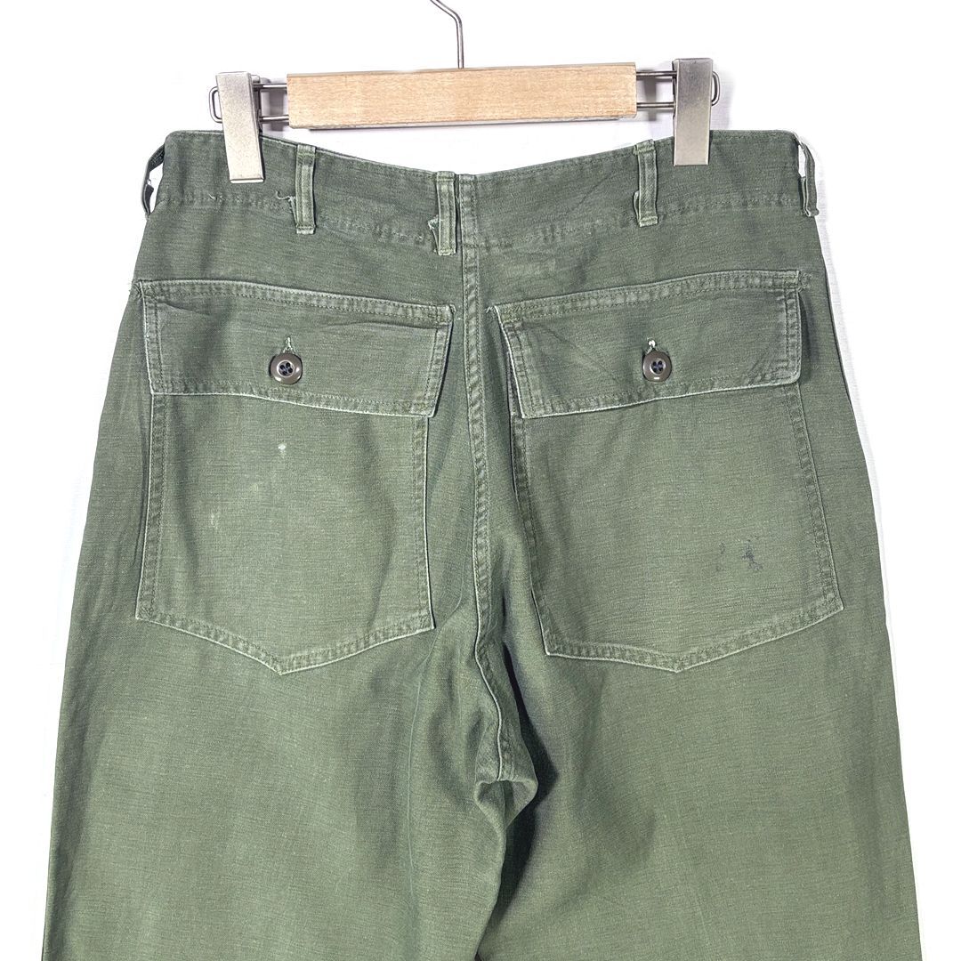 60s 70s U.S.ARMY OG-107 ベイカーパンツ コットンサテン