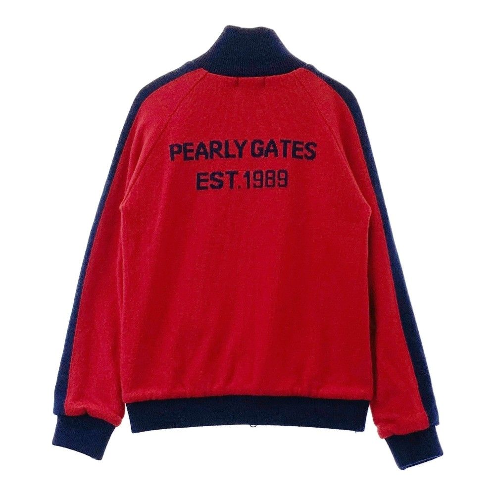 サイズ：1 PEARLY GATES パーリーゲイツ  裏メッシュ ニットジャケット  レッド系 [240001114785] ゴルフウェア レディース ストスト サイズ：1 PEARLY GATES パーリーゲイツ 裏メッシュ ニット