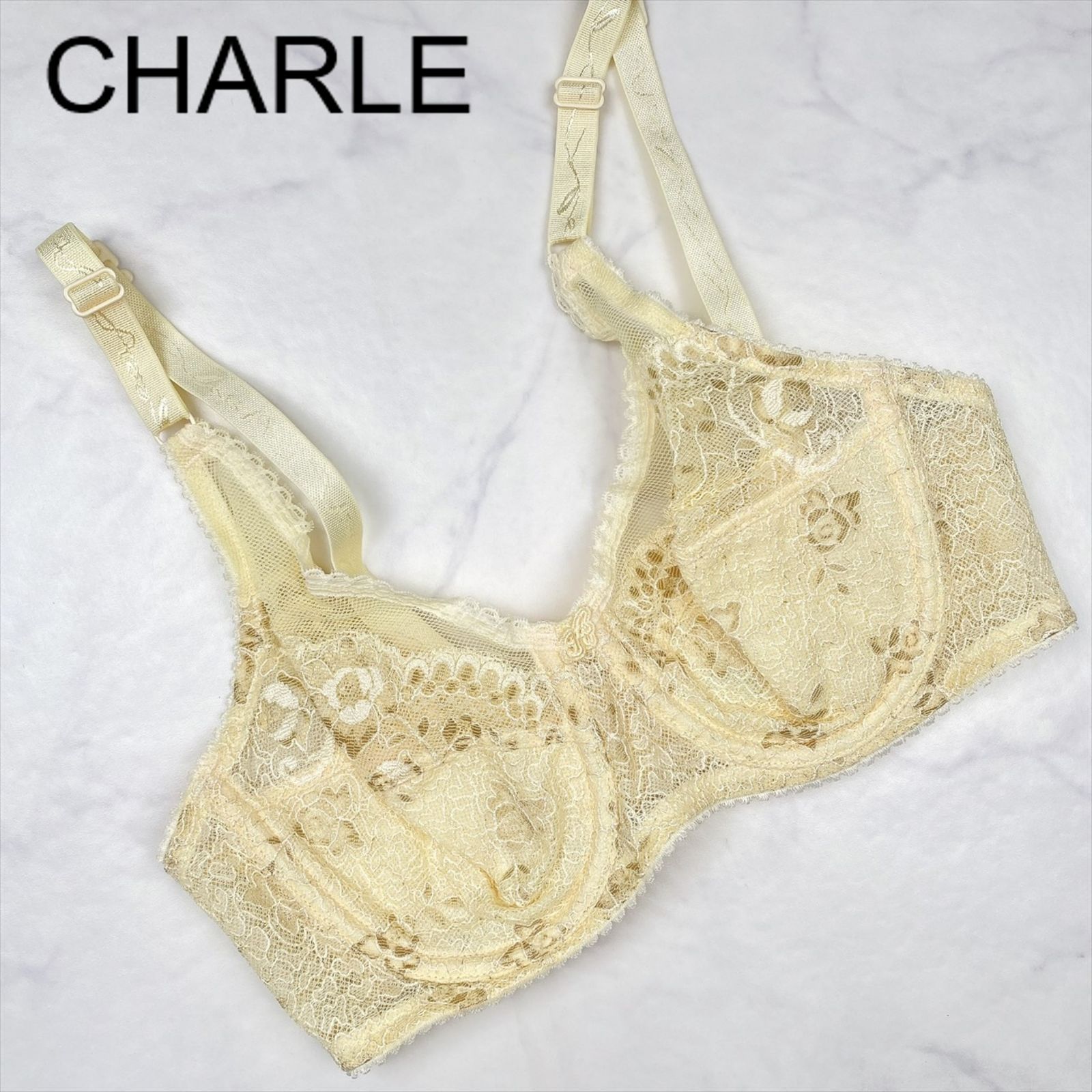 新品未使用】CHARLE シャルレ ブラジャー D65 クリームイエロー