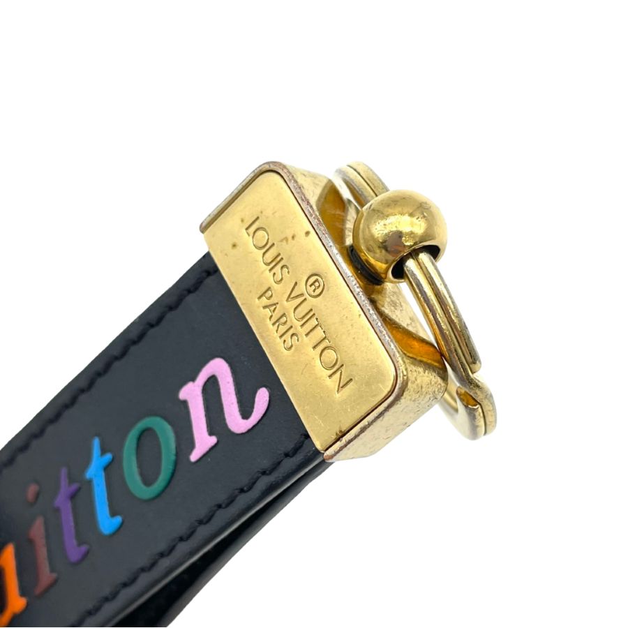 ルイヴィトン LOUIS VUITTON キーホルダー キーリング M63746 黒