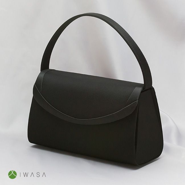IWASA サテン切替フォーマルバッグ3点セット 8275 結婚式|慶事|葬式|法事|弔事|おすすめ|ブラックフォーマルバッグ|冠婚葬祭|岩佐