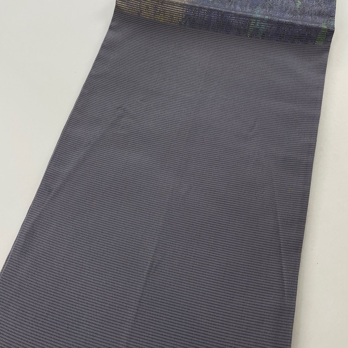 【夏帯】 正絹 爽やかグリーン×幾何学模様の袋帯 六通 O-0071 夏帯】 正絹 爽やかグリーン×幾何学模様の袋帯 六通 O-0071