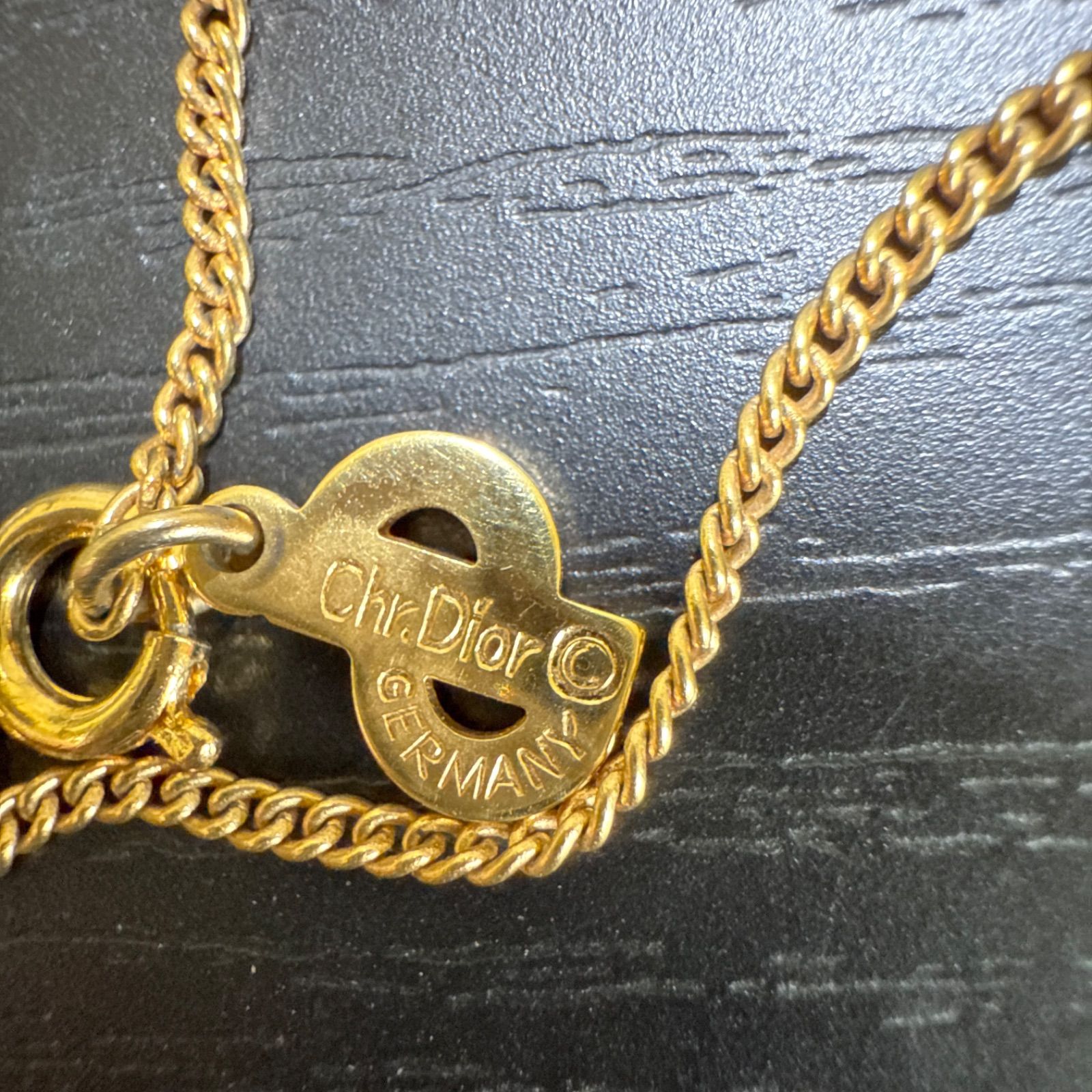 Christian Dior 細喜平チェーンネックレス ゴールドカラー 美品
