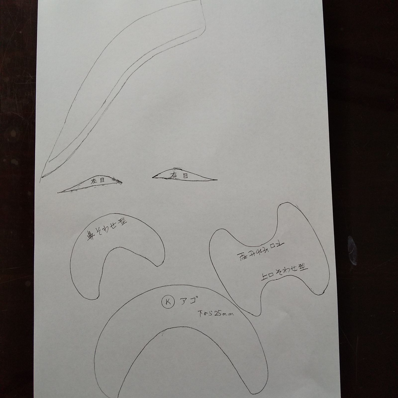 能面 小姫の型紙 - メルカリ