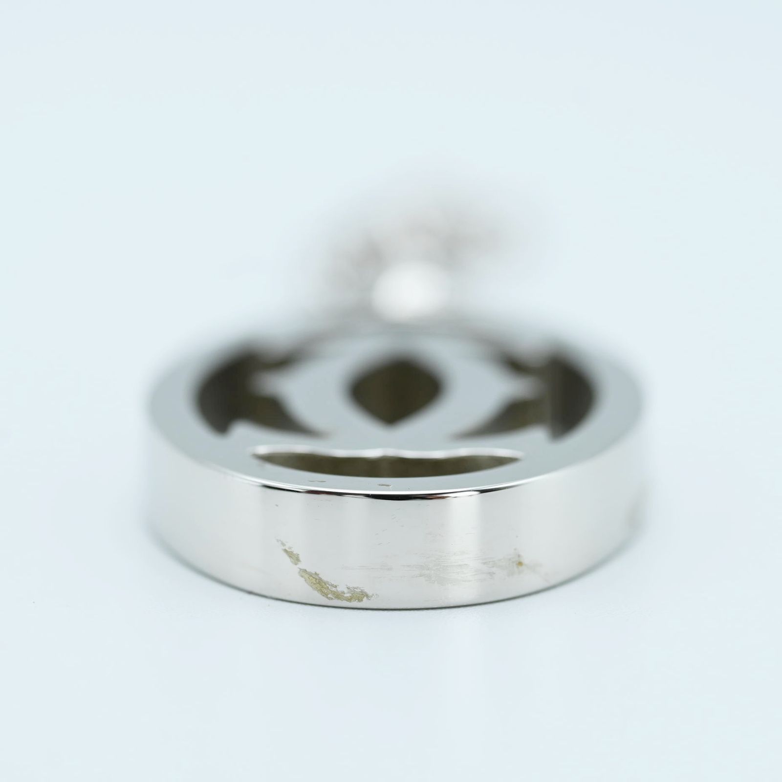 K09 Cartier カルティエ 2C メタル キーホルダ－ キーリング シルバー  