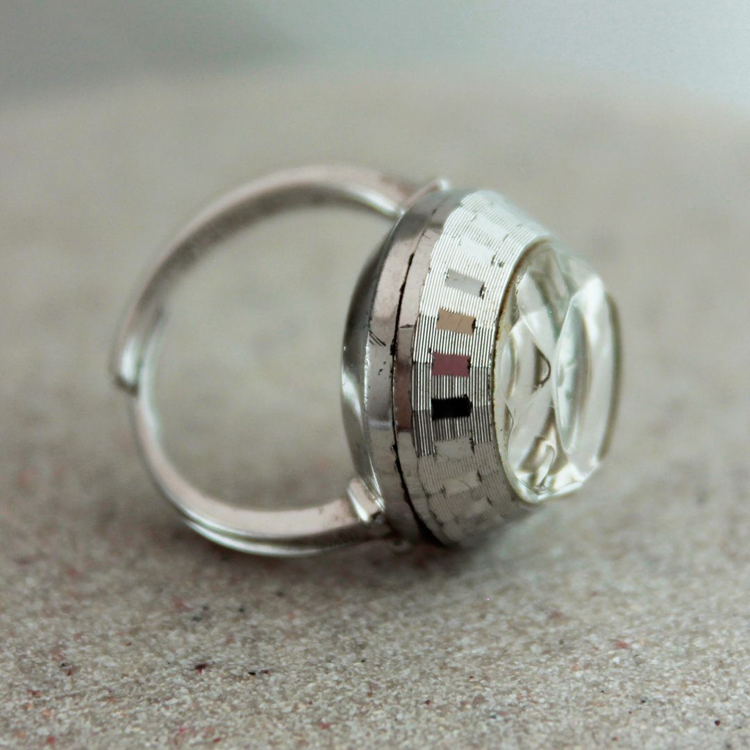 セイコー SEIKO 手巻きリング　時計 丸形 シルバー 指輪型　動作品 Yahoo!オークション -「リングウォッチ seiko」(アクセサリー