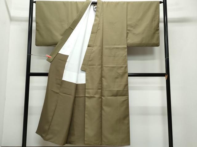 平和屋着物 男性 色紋付 長襦袢セット 媚茶色 正絹 vf