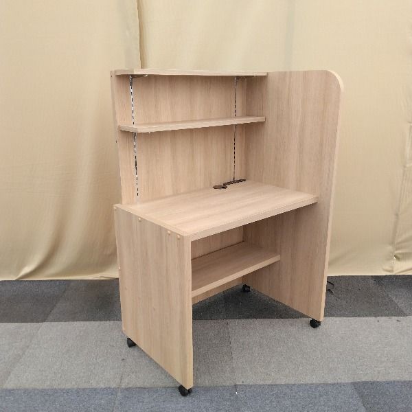 中古】 学習机 テレワーク パーテーション付き 個室タイプ オフィス 