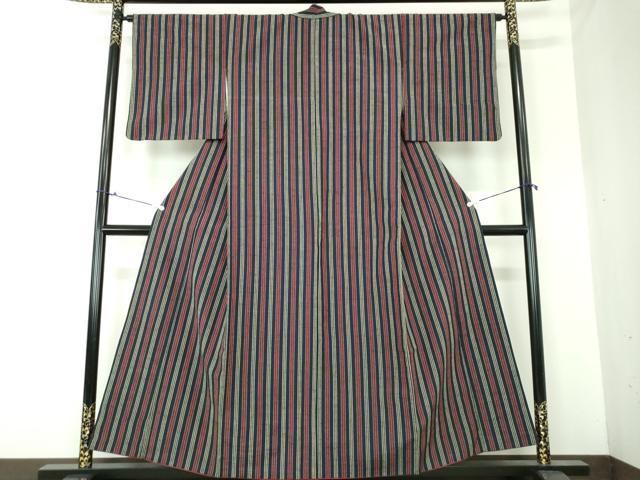 平和屋着物●上質な紬　縞　正絹　逸品　DAAQ3340ps 平和屋着物○上質な紬 縞 正絹 逸品 DAAQ3340ps