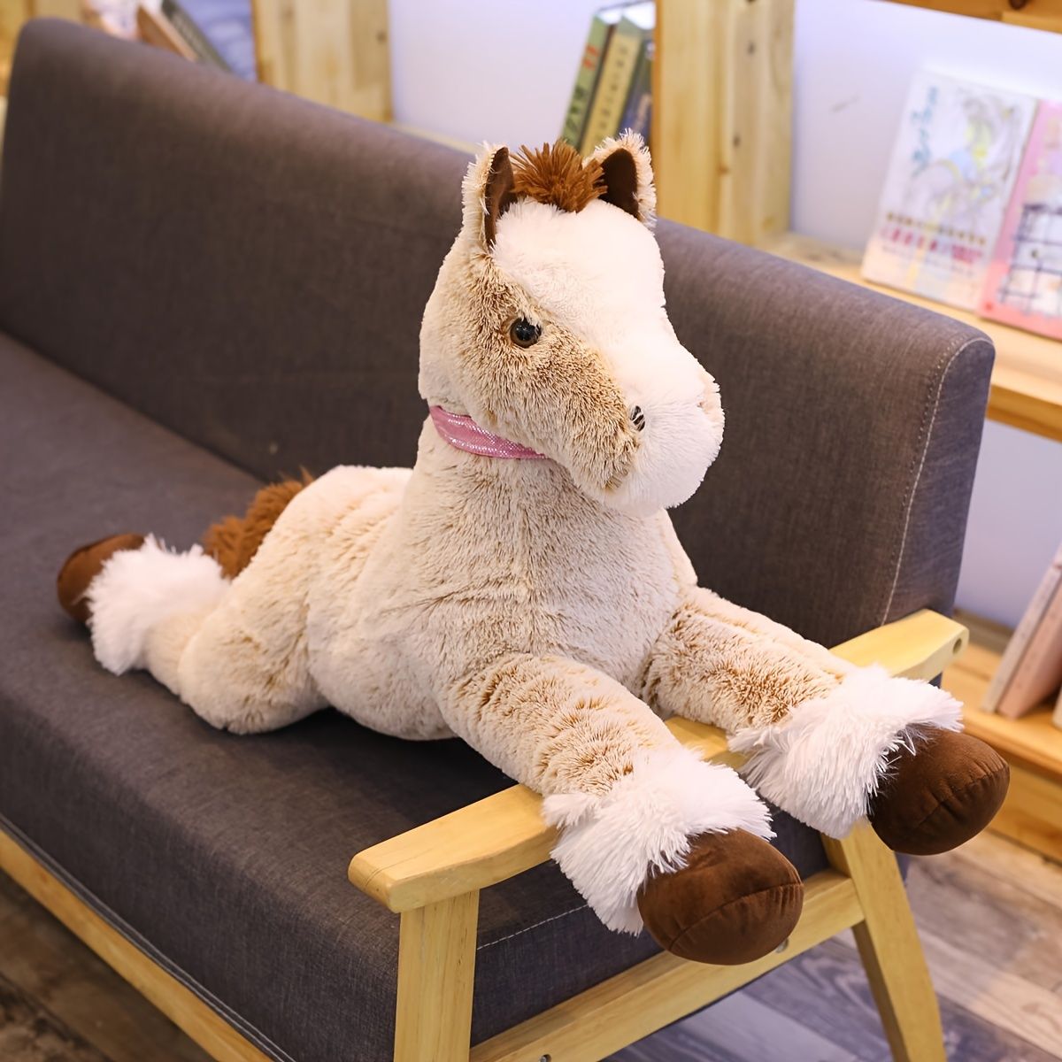 新着商品 89.99cmのふわふわ馬ぬいぐるみ - 誕生日ハロウィンクリスマスギフトに最適 | 快適なポリエステル製ぬいぐるみ枕SEZ