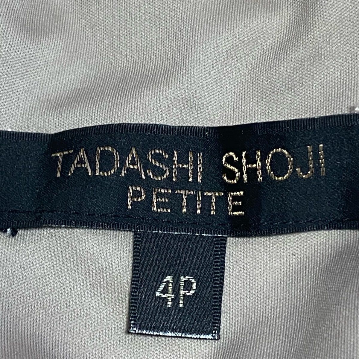 TADASHISHOJI(タダシショージ) ワンピース サイズ4P レディース新品同様 - ベージュ 長袖/ロング/レース