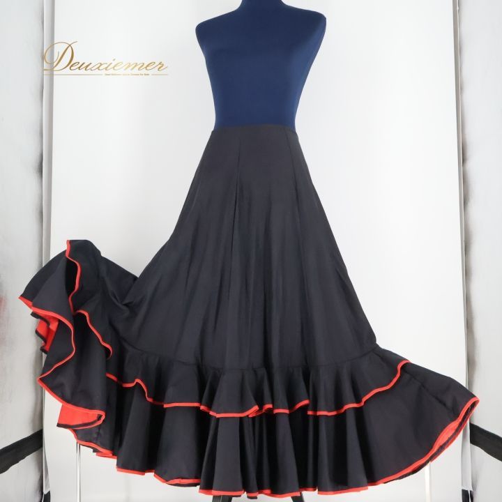 【美品 フラメンコ衣装】ブラウン ファルダ スカート ボランテ フリル 茶色 美品 フラメンコ衣装】ブラウン ファルダ スカート ボランテ