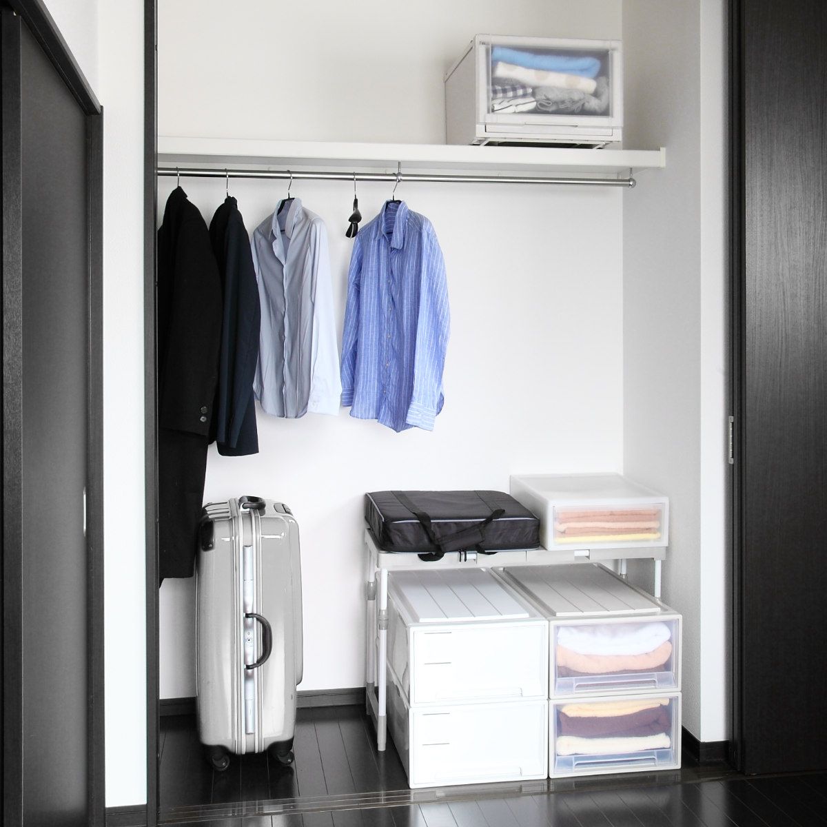 ニトリ 縦横伸縮押入れ整理ラック クローゼット 収納/押し入れ 収納 横