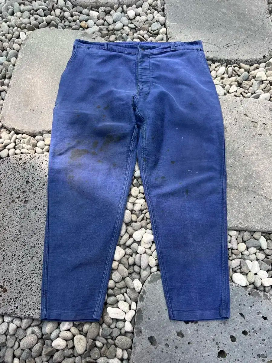 40s ヴィンテージ モールスキン フレンチワークパンツ 襤褸 リペア 雰囲気系 30s 40s フランス ワークパンツ フェード ユーロ モールスキン 襤褸