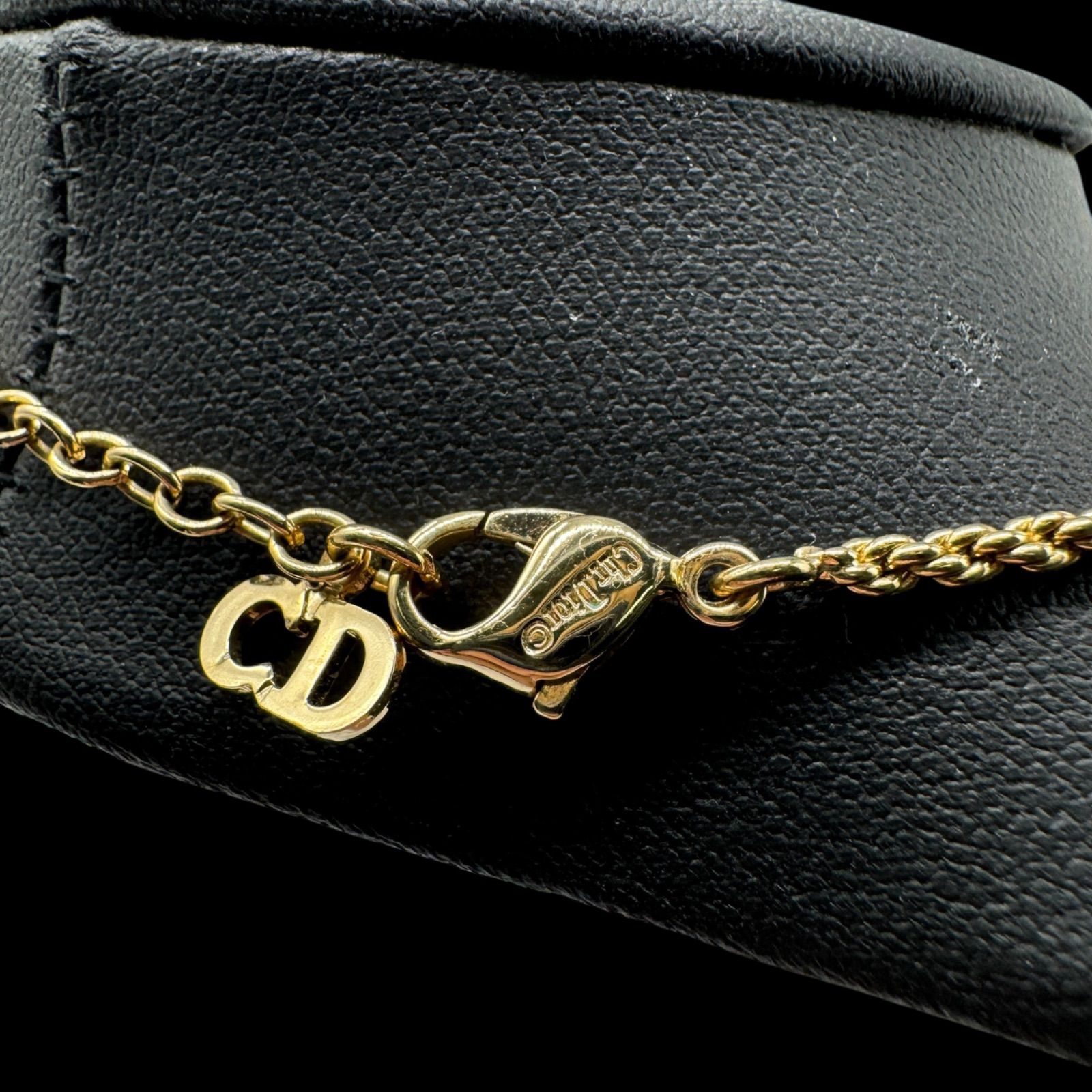 希少 Christian Dior クリスチャンディオール CDロゴ ラインストーン