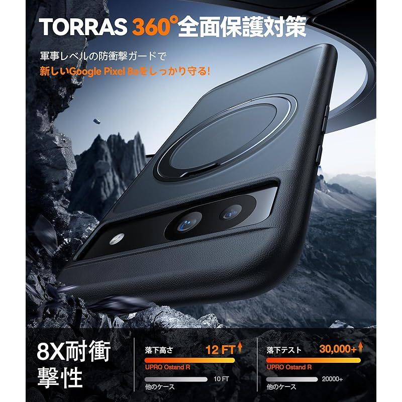 【4代目多機能360度回転スタンド】TORRAS Google Pixel 8a Amazon.com: TORRAS 360° Rotatable Magnetic Ring for Google