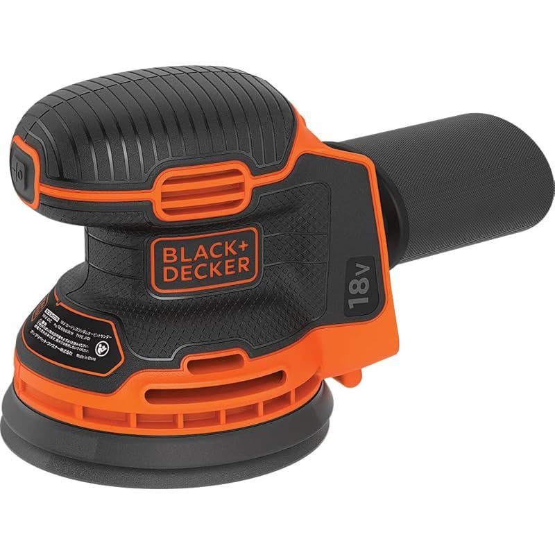 ブラックアンドデッカー(BLACK+DECKER) コードレス ランダムオービットサンダー DIY 電動工具 研磨工具 本体のみ ペーパーサイズ 125mm BDCROS18B