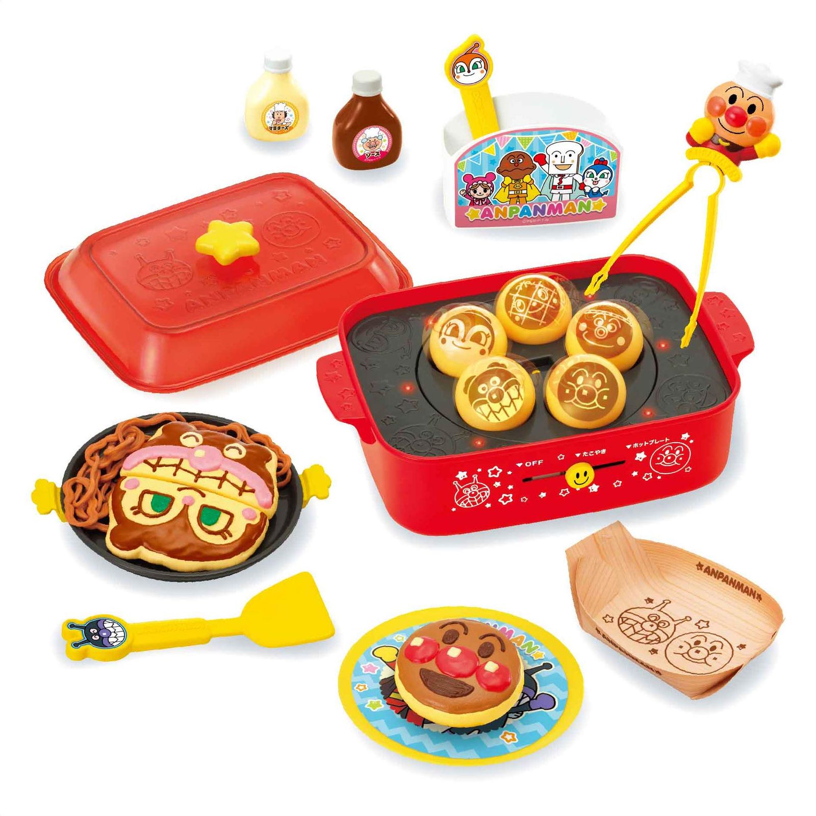 ジョイパレット アンパンマン たこやきノリノリ パーティーしちゃお! おしゃべりホットプレート 幅168x高さ420x奥行き297mm 181543 単品 単品