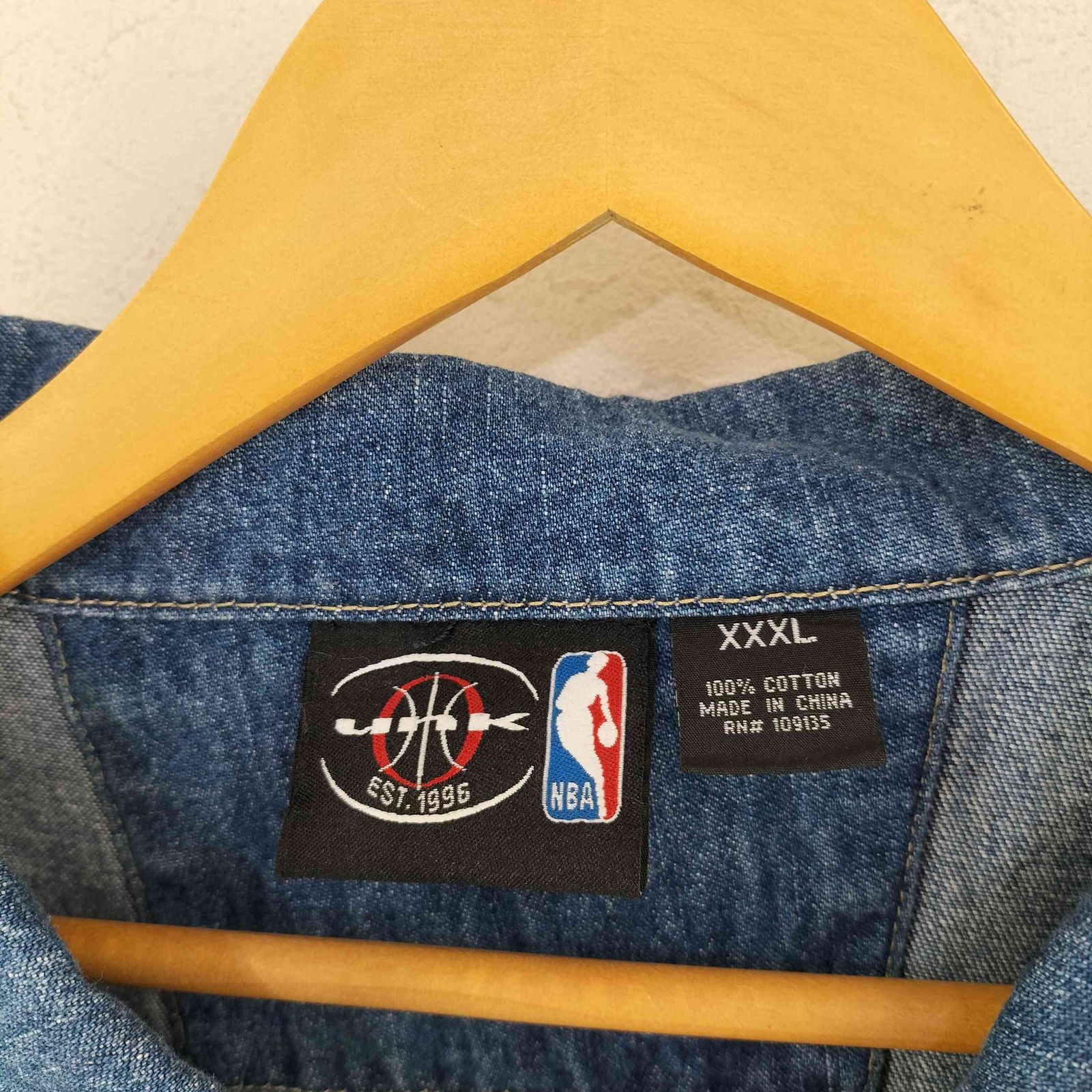 ユーズドフルギ USED古着 unk NBA チーム刺繍 デニムジャケット メンズ 