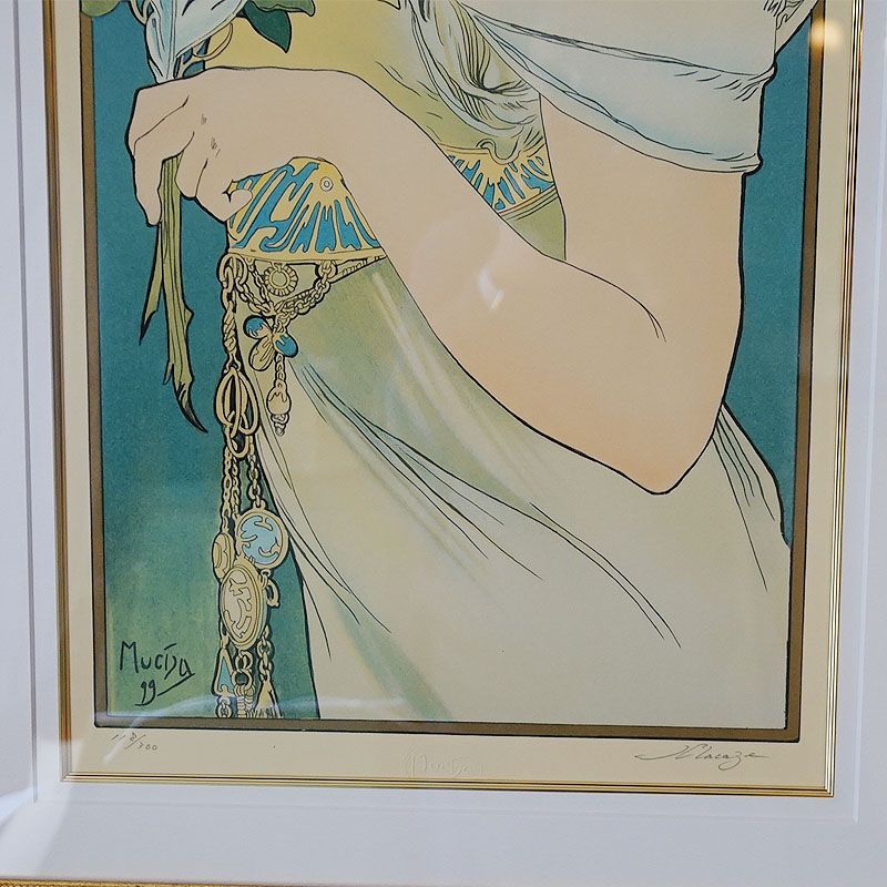 アルフォンス・ミュシャ画 「羽根ペン」Lサイズ シルクスクリーン