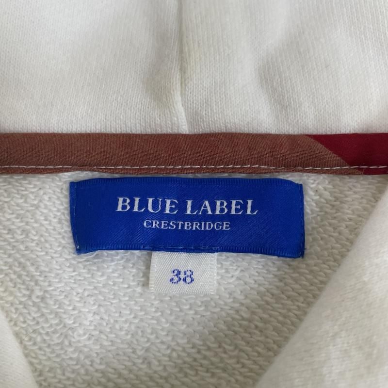 BLUE LABEL CRESTBRIDGE ブルーレーベル・クレストブリッジ パーカー 長袖 コットン 裏毛 チュニック プルパーカー サイドスリット 55P01-332-02