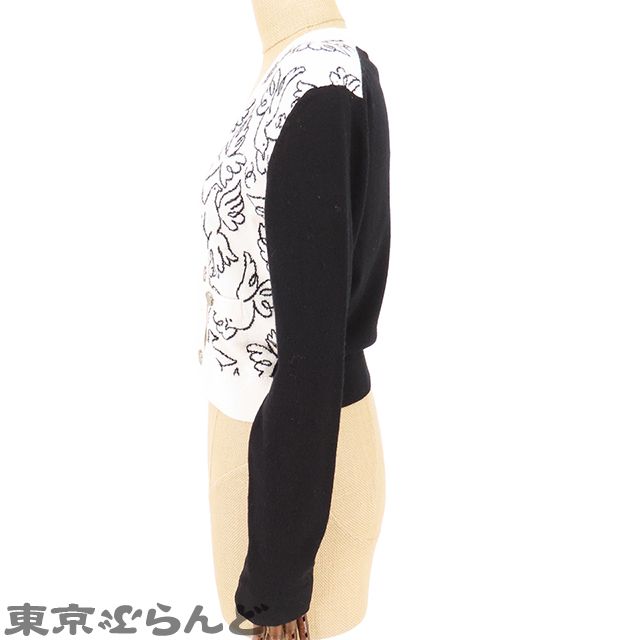 シャネル CHANEL ロゴ カーディガン P72120K10347 カシミヤ