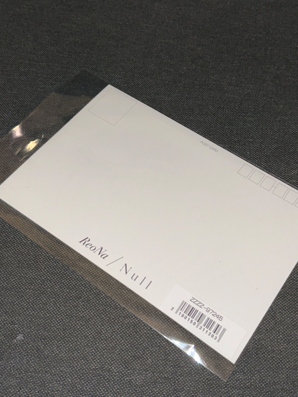 S4354) ReoNa null 直筆サイン入り ポストカード 足跡2つver