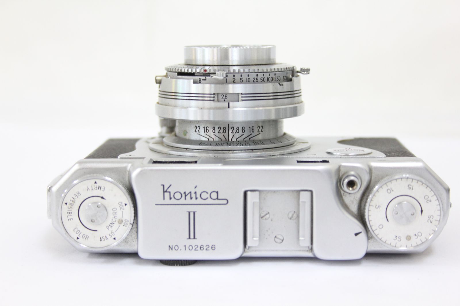 Konica II B Konishiroku Hexar 45mm F3.5 Review: The Konica IIA