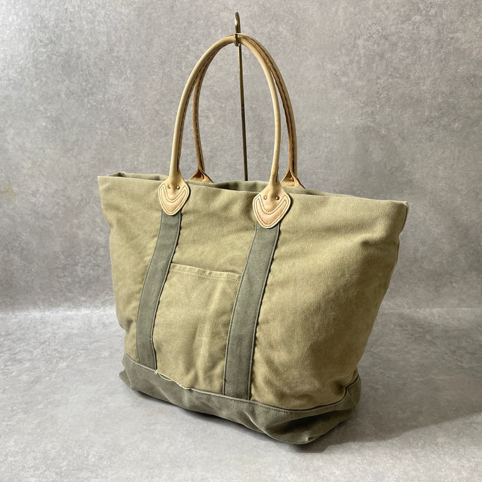 L.L.Bean キャンバス レザーハンドル トートバッグ エルエルビーン 