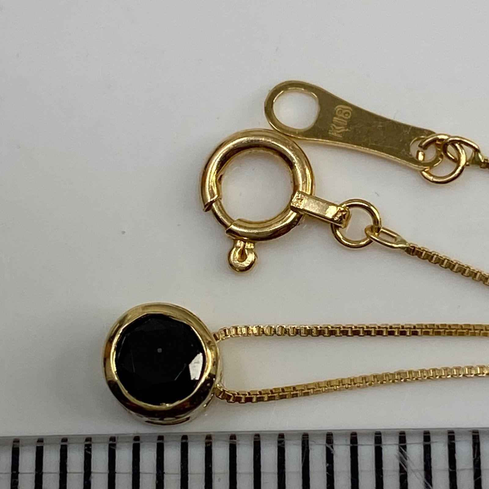 k18YG AU750 18金 天然ブラックダイヤモンド 0.29ct - メルカリ