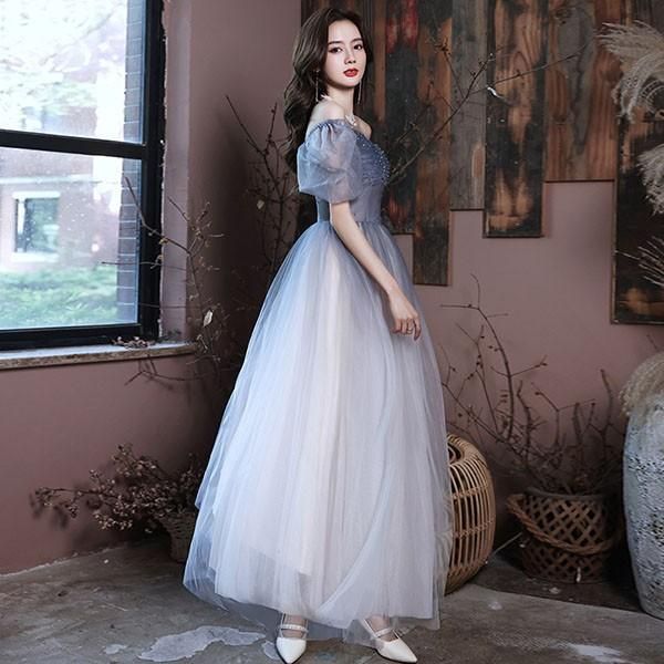 ドレス グラデーション 大人 ピアノ 発表会 ロングドレス ミモレ丈 演奏会 結婚式 母親 演奏会用ドレス 大きいサイズ キラキラ 袖付き ロング 披露宴