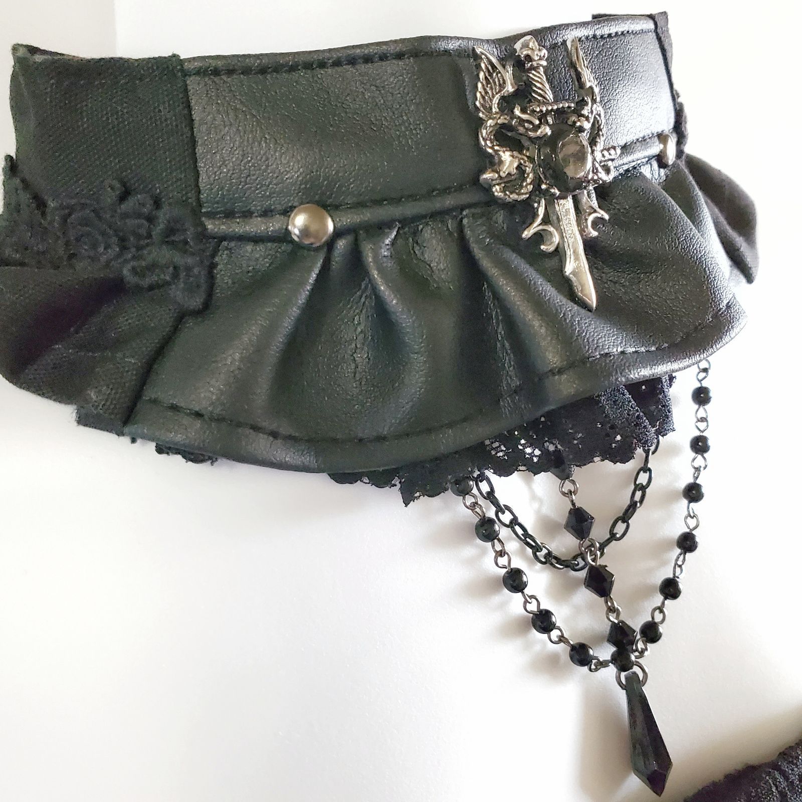 ドラゴンソード フリルチョーカー ゴシック パンク ダーク