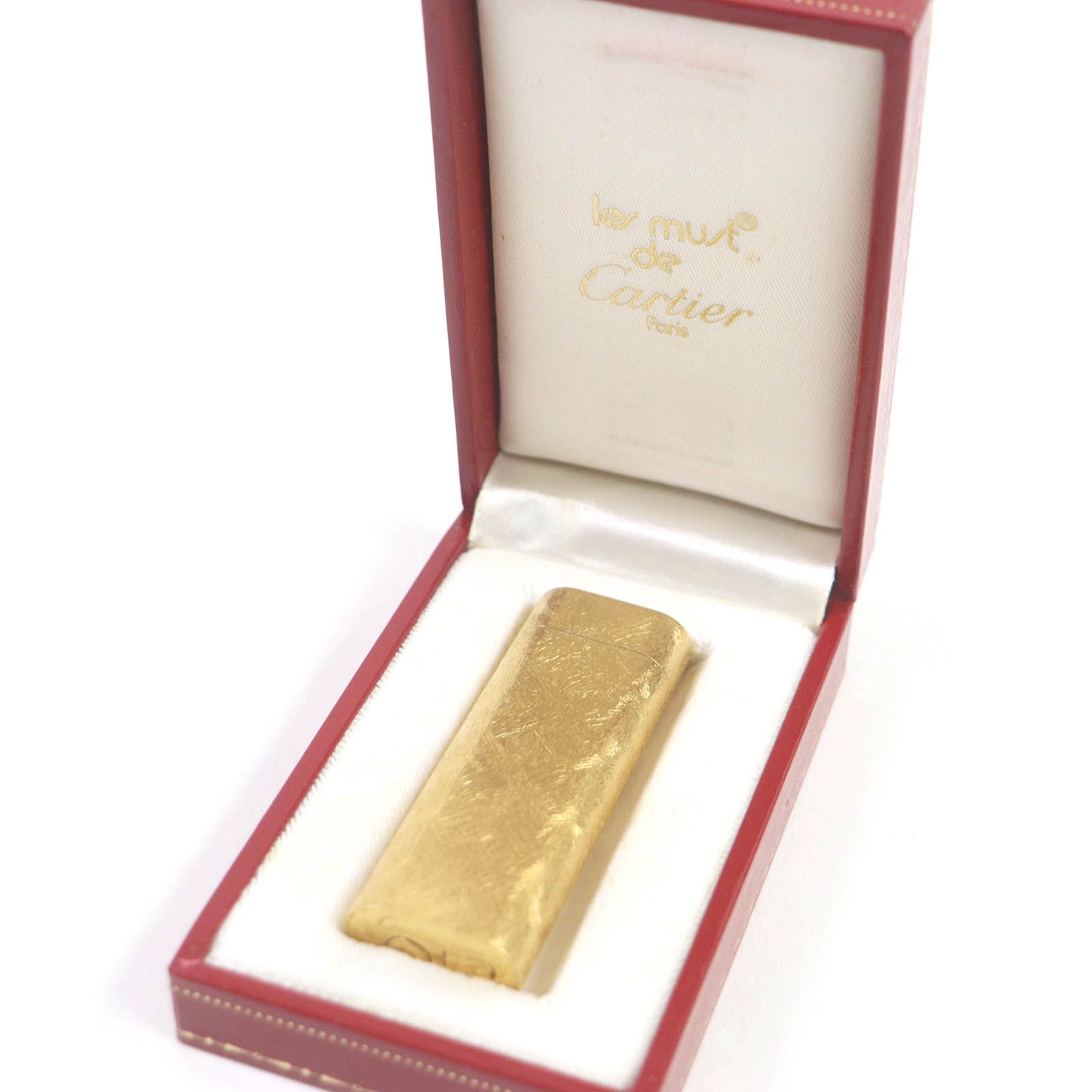 Cartier カルティエ ガスライター ゴールド ケース付き ご(カルティエ 