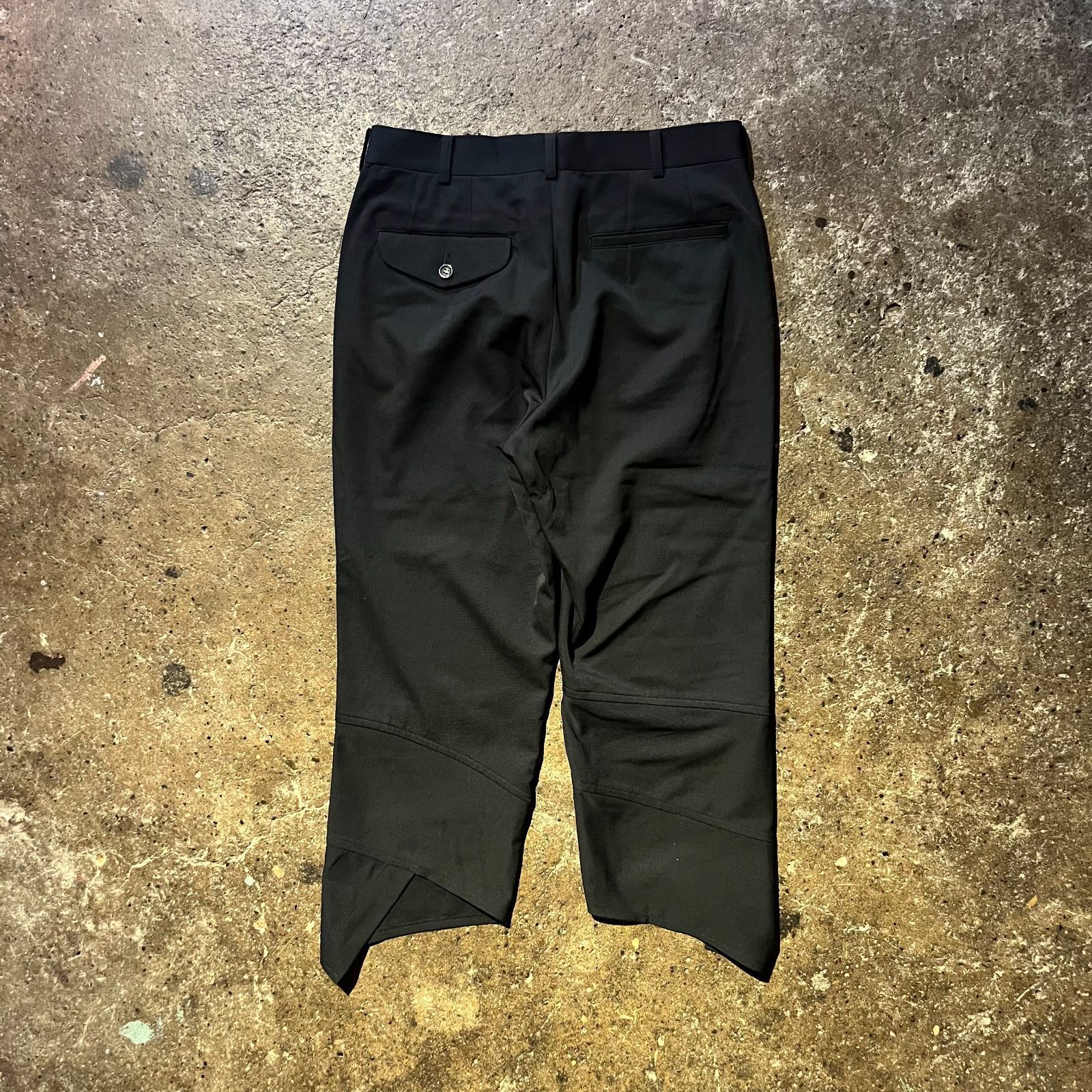 ブラック コムデギャルソン ウール 螺旋 パンツ スパイラル 美品