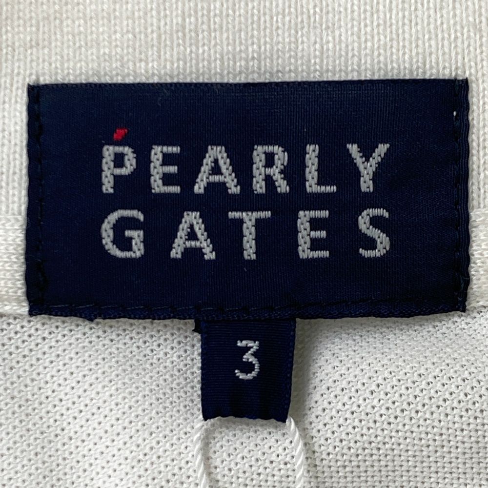 サイズ：3 PEARLY GATES パーリーゲイツ  半袖ポロシャツ ワッペン  ホワイト系 [240101483805] ゴルフウェア メンズ ストスト サイズ：3 PEARLY GATES パーリーゲイツ 半袖ポロシャツ
