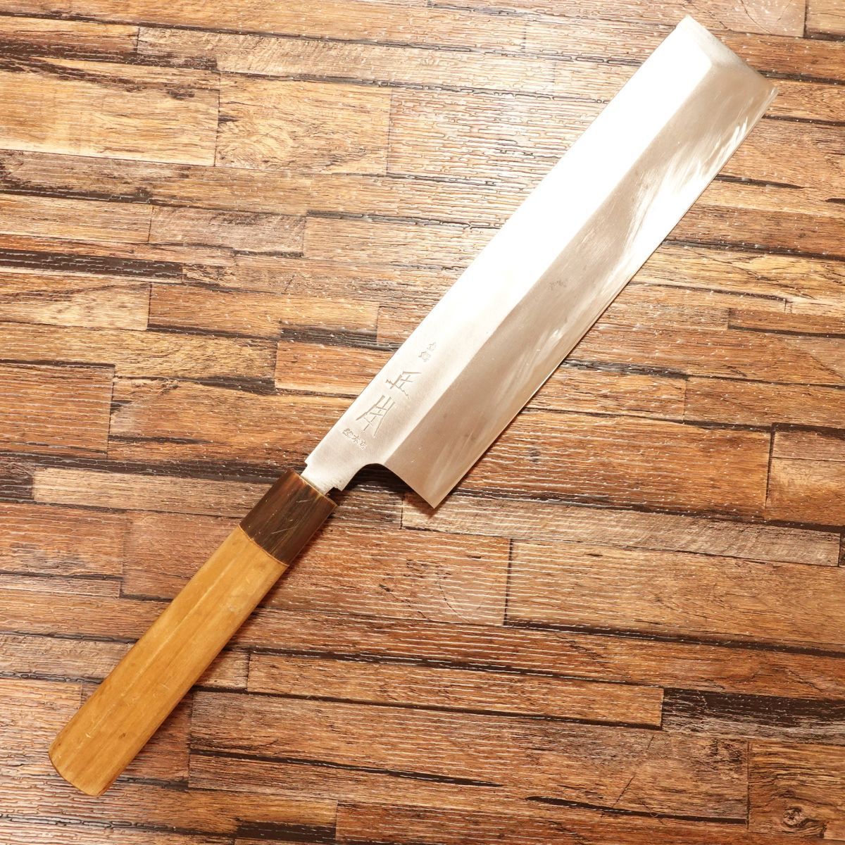 正本総本店 薄刃包丁 研ぎ済 水牛柄 245mm 大型 片刃 菜切り 使用感 小