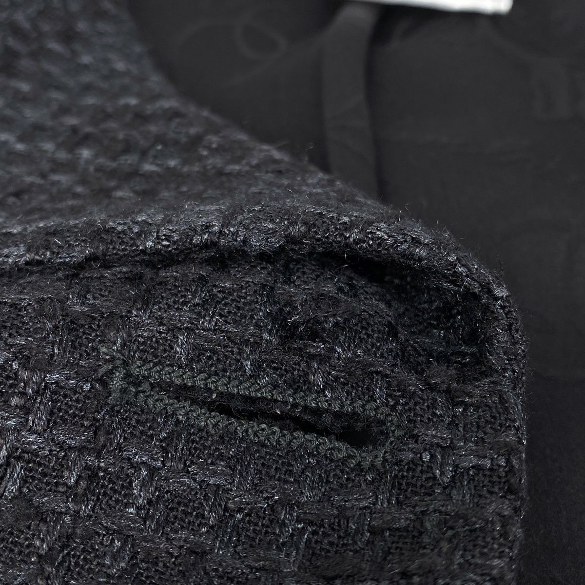 シャネル CHANEL ツイード セットアップ ココマーク フリンジ 09P セットアップ スカートスーツ シルク リネン コットン ブラック レディース WWW_MORNINGWALKER_COM